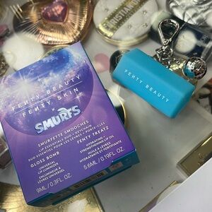 Fenty Beauty Smurfs Collection Gloss Bomb keychain